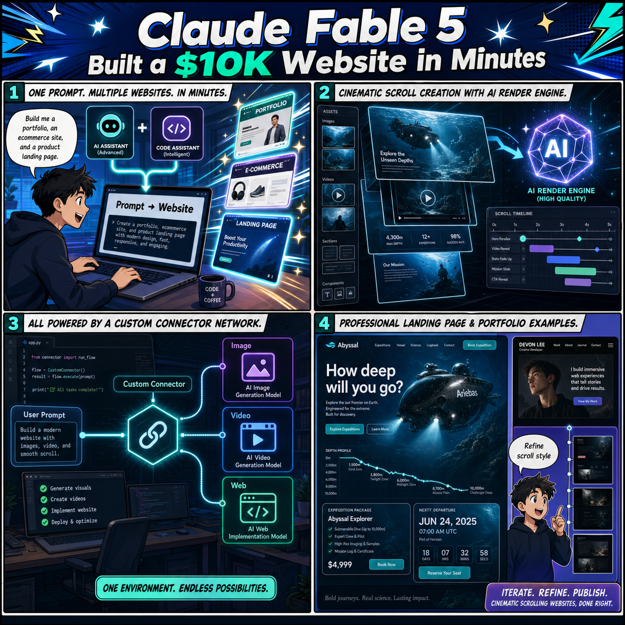 Claude Fable 5 Built a $10K Website in Minutes 내용을 설명하는 본문 이미지